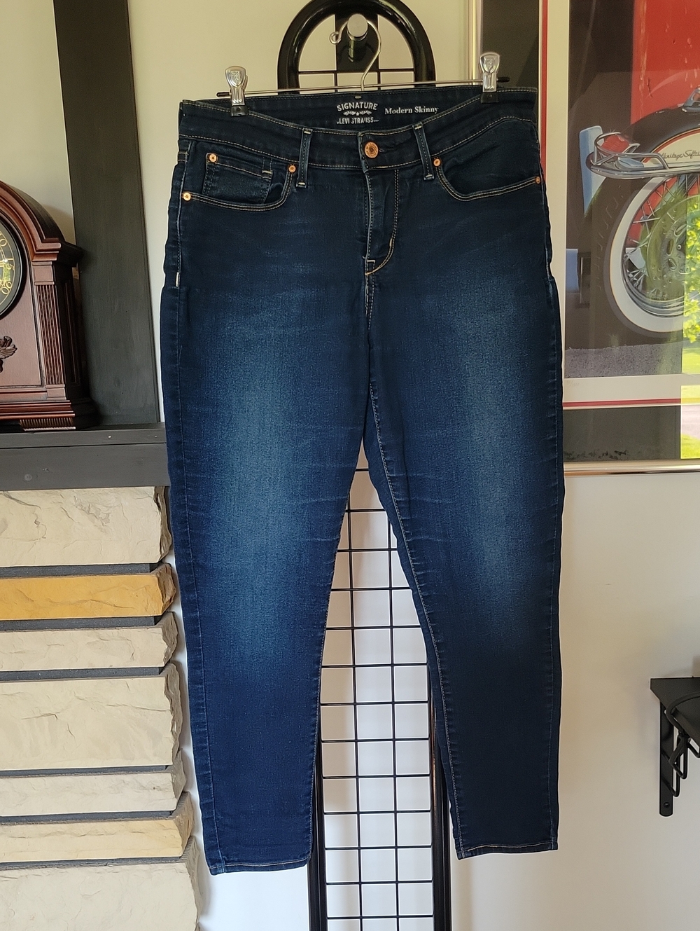 Levi Signature Modern Skinny Jeans 12 S 31 X 30 Blue